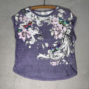 9-H15 STCL Anthropologie Top Womens Size S Butterfly Fairy Goblin Y2K 90s Grunge